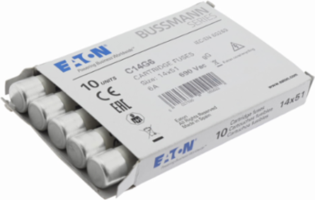 14 x 51 mm Cylindrical Fuse, 6 A, 690 V, 80 kA Breaking Capacity
