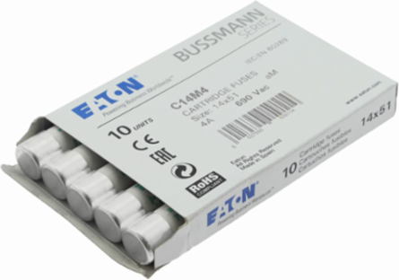 Cylindrical Fuse 14 x 51 mm, 690 V, 4 A, 80 kA Breaking Capacity, Class aM
