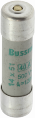 Low Voltage Cylindrical Fuse 14 x 51 mm, 40 Amps, 500 Volts AC, 120 kA Breaking Capacity