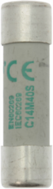Low Voltage Cylindrical Fuse 14 x 51 mm, 40 Amps, 500 Volts AC, 120 kA Breaking Capacity