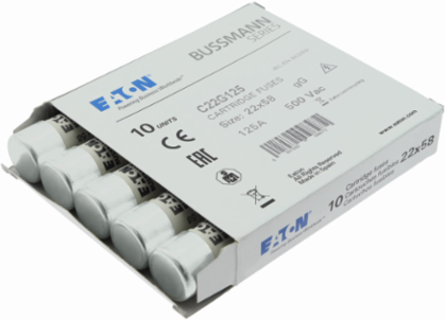 Cylindrical Fuse 22 x 58 mm, 500 V AC, 125 A, 120 kA Breaking Capacity, Class gG/gL