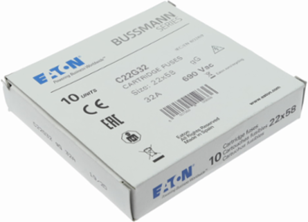 Cylindrical Fuse 22 x 58 mm 690 Volt AC 32 Amp 80 kA Breaking Capacity