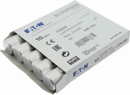 Low Voltage Cylindrical Fuse 22 x 58 mm, 4 Amps, 690 Volts AC, 80 kA Breaking Capacity