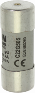 Low Voltage 22 x 58 mm Cylindrical Fuse, 690V AC, 50A, 80 kA Breaking Capacity