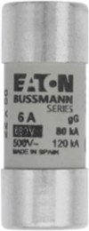 Cylindrical Fuse 22 x 58 mm, 6 Amps, 690 Volts AC, 80 kA Breaking Capacity