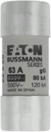 Low Voltage Cylindrical Fuse 22 x 58 mm 690V AC 63A 80kA Class gG/gL