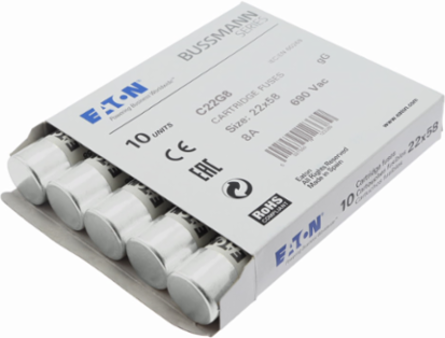 Cylindrical Fuse 22 x 58 mm, 690V AC, 8A, 80 kA Breaking Capacity, gL/gG Class