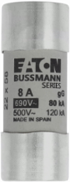 Cylindrical Fuse 22 x 58 mm, 690V AC, 8A, 80 kA Breaking Capacity, gL/gG Class