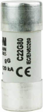 Low Voltage Cylindrical Fuse, 500V, 80A, Ceramic Body, 22 x 58 mm