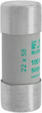 Low Voltage Cylindrical Fuse 22 x 58 mm, 100 Amps, 500 Volts AC, 120 kA