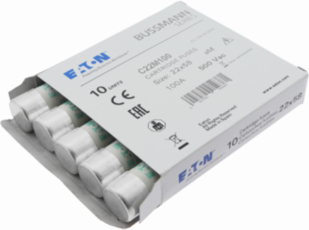Low Voltage Cylindrical Fuse 22 x 58 mm, 100 Amps, 500 Volts AC, 120 kA