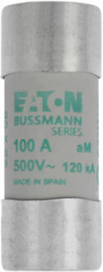 Low Voltage Cylindrical Fuse 22 x 58 mm, 100 Amps, 500 Volts AC, 120 kA