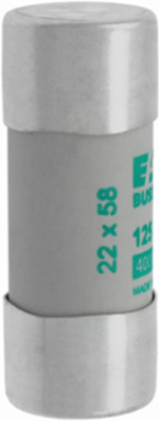 Low Voltage Cylindrical Fuse 22 x 58 mm, 400 V AC, 125 A, 120 kA Breaking Capacity