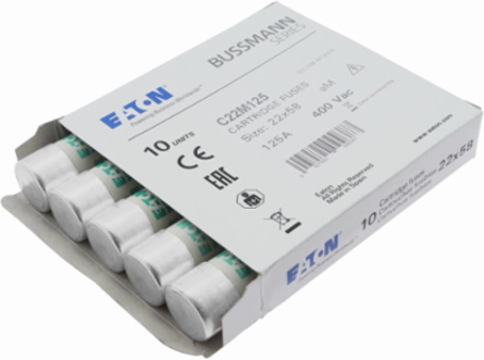 Low Voltage Cylindrical Fuse 22 x 58 mm, 400 V AC, 125 A, 120 kA Breaking Capacity