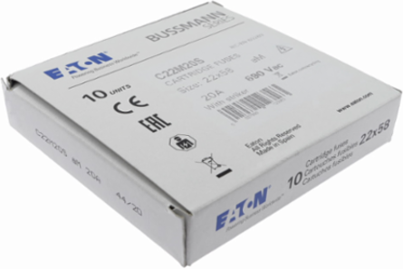 Cylindrical Fuse 22 x 58 mm, 20 Amps, 690 Volts AC, 80 kA Breaking Capacity, Striker