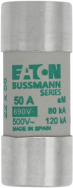 Ferrule Fuse 22 x 58 mm, 50 Amps, 690 Volts AC, 80 kA Breaking Capacity