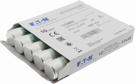 Low Voltage 22 x 58 mm Cylindrical Fuse, 500V AC, 80A, 120 kA Breaking Capacity