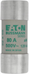 Low Voltage 22 x 58 mm Cylindrical Fuse, 500V AC, 80A, 120 kA Breaking Capacity
