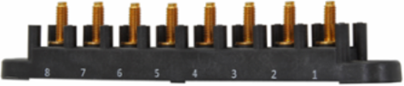 Stud Type Junction Block 4.5 Inch Length, 1.2 Inch Height, 120 C Operating Temperature