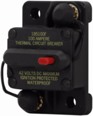 Automotive Circuit Breaker, Switchable, 48 Volt DC, 110 Amp, 3 kAIC, Waterproof