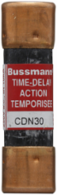 Time Delay Type D Fuse, 25A, 250V, 10 kAIC, 0.57 Inch x 2 Inch