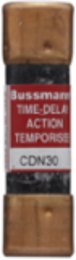 Time-Delay CSA Type D Fuse, 250V, 30A, 10 kAIC, Ferrule End x Ferrule End