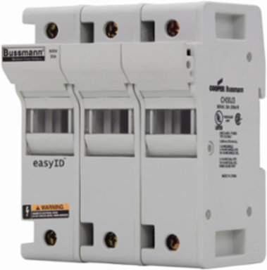 Eaton Bussmann series CH modular fuse holder, 600 Vac, 600 Vdc, 30A, Three-pole