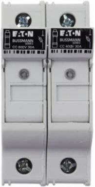 Eaton Bussmann series CHCC modular fuse holder, 48 Vdc, 30A, Two-pole, With indicator