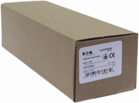 Eaton Bussmann series CHCC modular fuse holder, 48 Vdc, 30A, Two-pole, With indicator