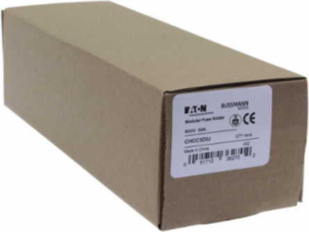 Eaton Bussmann series CHCC modular fuse holder, 48 Vdc, 30A, Three-pole, With indicator