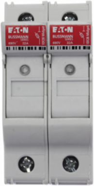Eaton Bussmann series CHM modular fuse holder, 600V (UL), 690V (IEC), 30A (UL), 32A (IEC), Modular fuse holder, Two-pole - CHM2DIU
