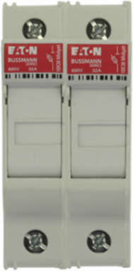 Eaton Bussmann series CHM modular fuse holder, 600V (UL), 690V (IEC), 30A (UL), 32A (IEC), Modular fuse holder, Two-pole - CHM2DU