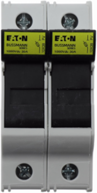 Photovoltaic Fuse Block, 1000 Vdc, 30A, Modular, Two-Pole, 3.28 Inch Width