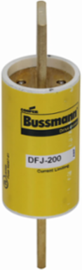 Eaton Bussmann series DFJ high speed fuse, 600 Vac or less, 450 Vdc or less, 175A, 200 kAIC at 600 Vac, 100 kAIC 450 Vdc, Non Indicating, High speed fuse, Blade end X blade end, Class J, Melamine tube