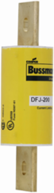 Eaton Bussmann series DFJ high speed fuse, 600 Vac or less, 450 Vdc or less, 175A, 200 kAIC at 600 Vac, 100 kAIC 450 Vdc, Non Indicating, High speed fuse, Blade end X blade end, Class J, Melamine tube