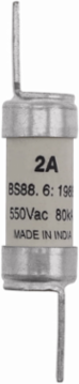 Low Voltage Fuse-Link 2 A AC 550 V BS88/F2 14 x 68 mm gL/gG