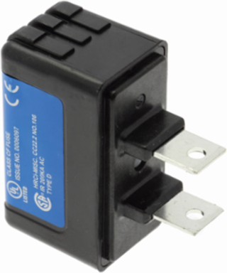 Eaton Bussmann series FCF fuse CUBEFuse, Finger safe, power loss 7.27 w, Critical/UPS, 60 A, 60 Hz, 50 Hz, 1 , CF, Black, Blade end, 6 min at 200%, 50 kAIC at 600 Vdc,300 kAIC at 600 V, Glass filled PES