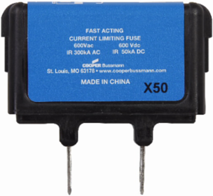 Eaton Bussmann series FCF fuse, 6 A, 60 Hz, 50 Hz, 1 , CF, Black, Non-indicating, Electroless tin plated copper alloy terminal, Blade end, 4 min at 200%, 50 kAIC at 600 Vdc,300 kAIC at 600 V, Glass filled PES, Standard, 600 V, 600 Vdc