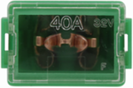 Cartridge Fuse 40A 32 Vdc Female Termination Green Color Code 1.25 Inch Length