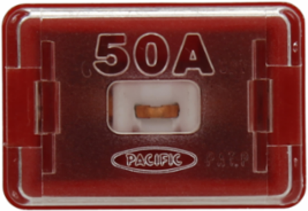 Cartridge Fuse 50A, 32Vdc, 1.22 Inch Width, 0.89 Inch Length, Non-Indicating