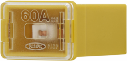 Cartridge Fuse 60A 32Vdc 10kAIC .9 Inch Length Non Indicating