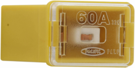 Cartridge Fuse 60A 32Vdc 10kAIC .9 Inch Length Non Indicating