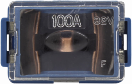 Cartridge Fuse 100A 32Vdc Male Termination Blue Color Code 10 kAIC