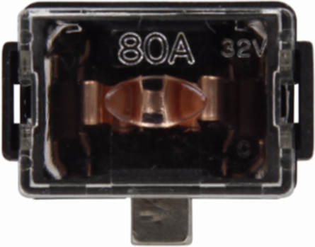 Cartridge Fuse, 80A, 32Vdc, 10 kAIC, 1.75 Inch Length, Male Termination