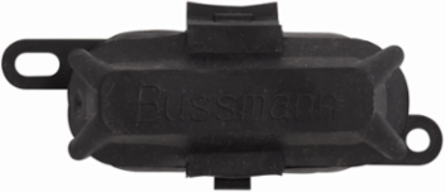 Eaton Bussmann series FMG automotive bolt-in fuse, Nuts and cover installed, Non Indicating, Circuit protector, 5/16-18 studs, Black