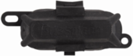 Eaton Bussmann series FMG automotive bolt-in fuse, Nuts and cover installed, Non Indicating, Circuit protector, 5/16-18 studs, Black