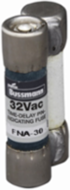 Eaton Bussmann series FNA fuse, Time-delay fuse, Inductive load circuits, electronic circuits, 30 A, Dual, Non-indicating, 1 kAIC at 32 Vac, Silver-plated pin, Standard, 32 V
