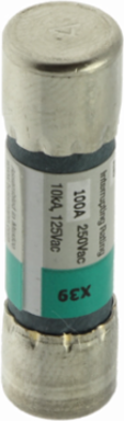 Eaton Bussmann series FNM fuse, Time-delay Midget fuse, 1 A, Dual, Non-indicating, Ferrule end x ferrule end, 35 AIC at 250 Vac,10 kAIC at 125 Vac, Nickel-plated bronze endcap, Standard, 250 V