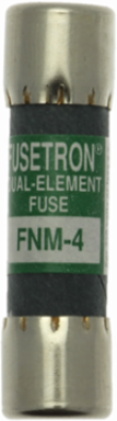 Eaton Bussmann series FNM fuse, Time-delay Midget fuse, 4 A, Dual, Non-indicating, Ferrule end x ferrule end, 10 kAIC at 125 Vac,200 AIC at 250 Vac, Nickel-plated bronze endcap, Standard, 250 V