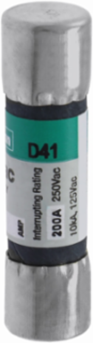 Eaton Bussmann series FNM fuse, Time-delay Midget fuse, 6 A, Dual, Non-indicating, Ferrule end x ferrule end, 10 kAIC at 125 Vac,200 AIC at 250 Vac, Nickel-plated bronze endcap, Standard, 250 V